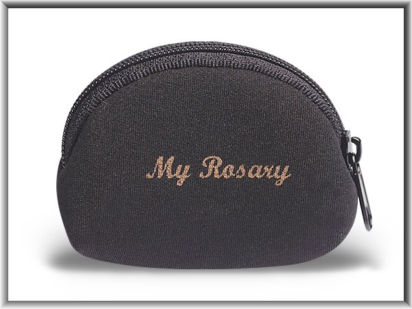 BLACK NEOPRENE ROSARY POUCH