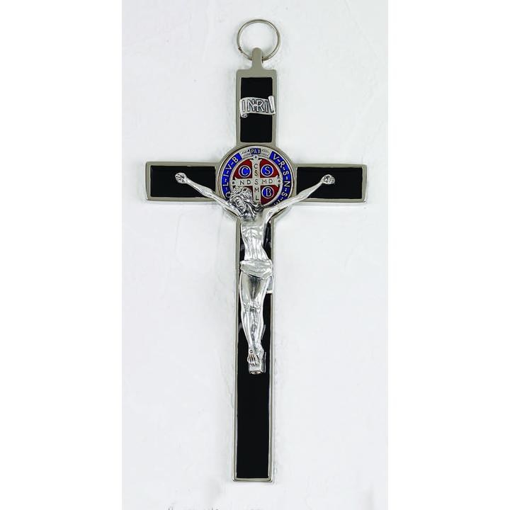 ST BENEDICT BLACK ENAMEL CRUCIFIX