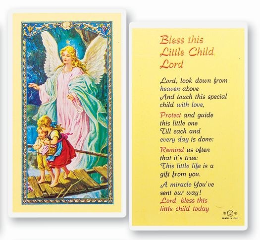 BLESS THIS LITTLE CHILD PRAYER CARD