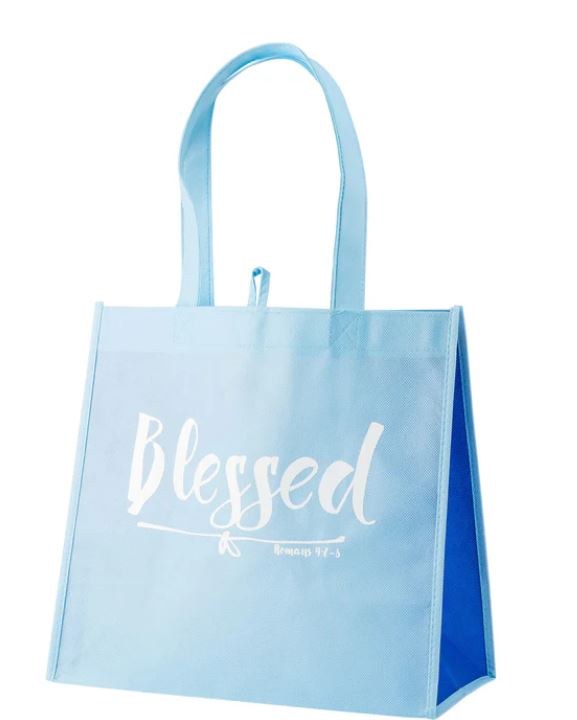 BLESSED BLUE TOTE BAG