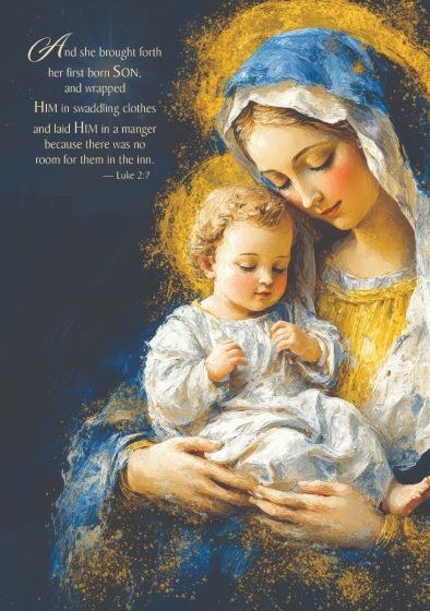 2025 BLESSED MOTHER &amp; CHILD BOXED CHRISTMAS CARDS
