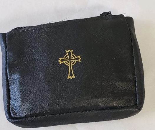BLACK KEY RING ROSARY CASE