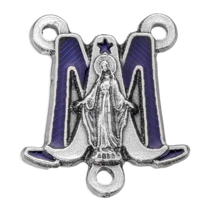 BLUE MIRACULOUS ROSARY CENTERPIECE