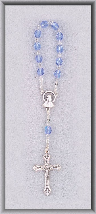ONE DECADE BLUE ROSARY