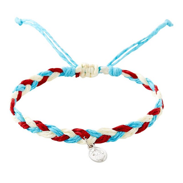BRAIDED CORD BRACELET WITH DIVINE MERCY