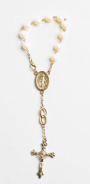 BRIDE WHITE ONE DECADE ROSARY