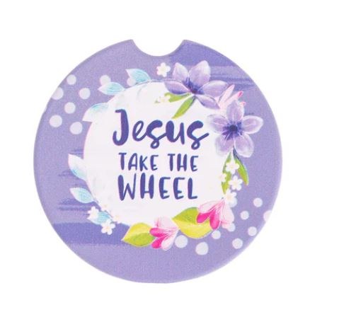 CAR COASTER JESUS TAKE THE WHEEL