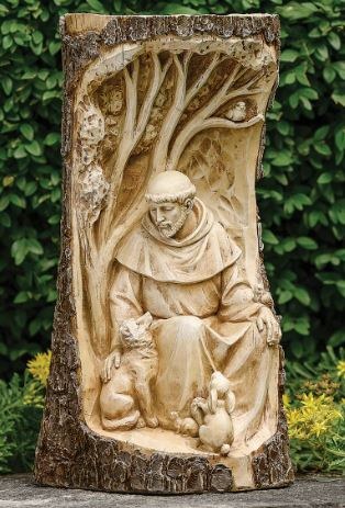 CARVED ST. FRANCIS GARDEN STATUE