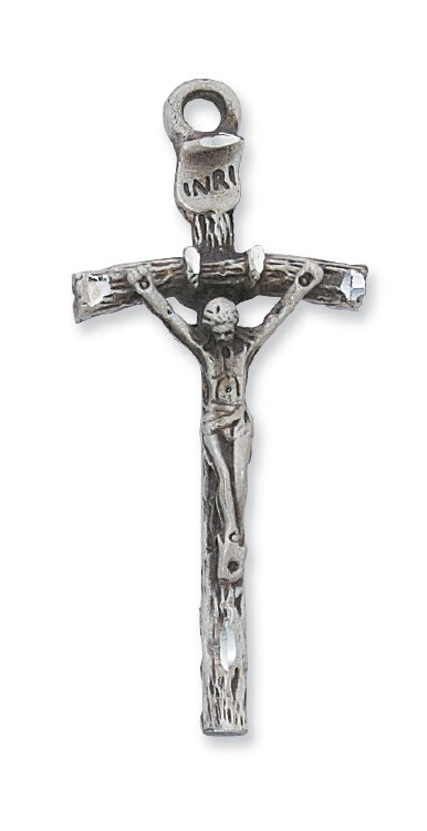 STERLING PAPAL CRUCIFIX