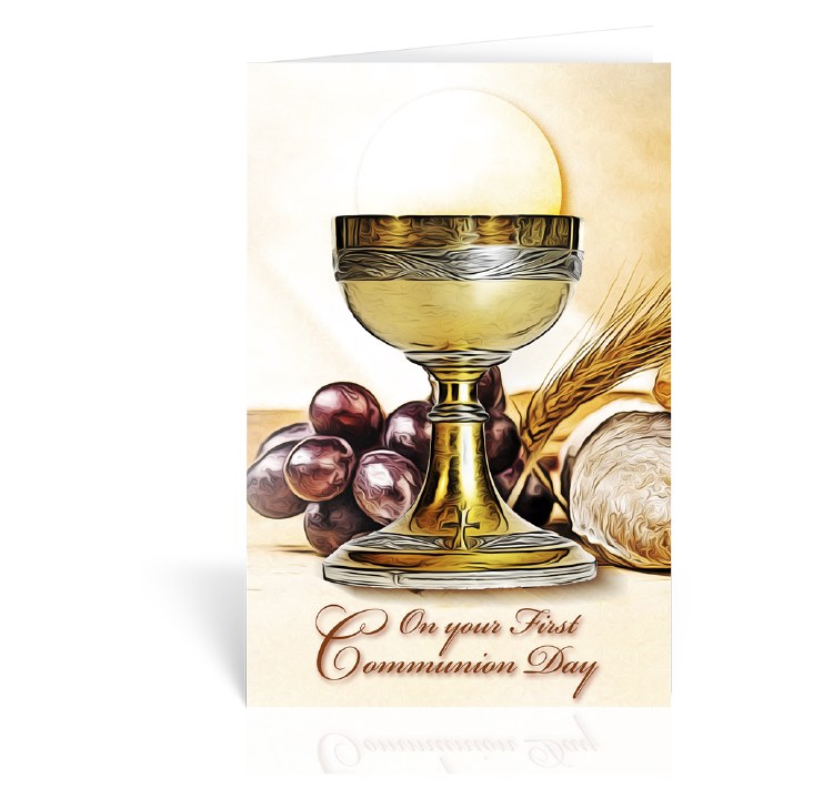 ON YOUR FIRST COMMUNION DAY CARD