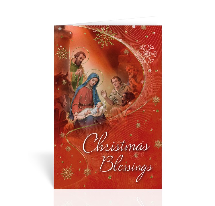 CHRISTMAS BLESSINGS NATIVITY CARD