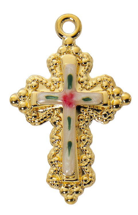CLOISSONNE CROSS WITH 18'' CHAIN
