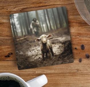 COASTER LAMB JESUS RUNNING