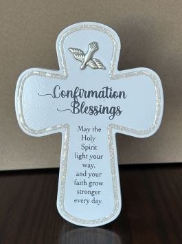 CONFIRMATION BLESSING CROSS WHITE/ GOLD