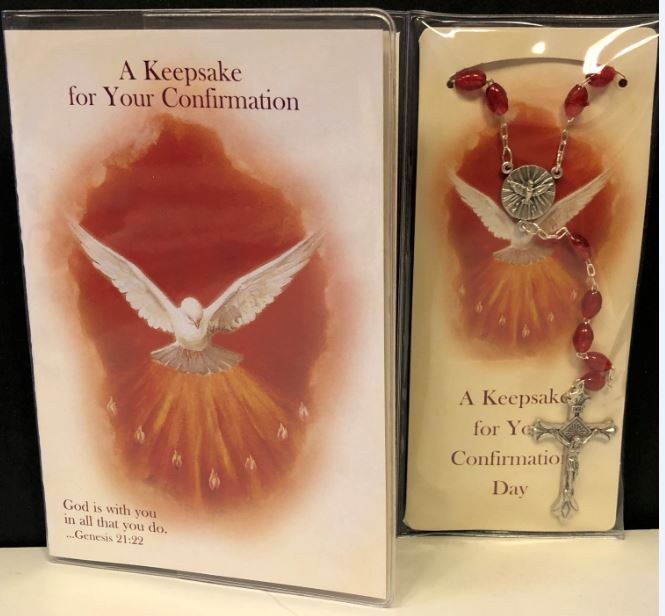 KEEPSAKE FOR YOUR CONFIRMATION BOOKLET AND ROSARY