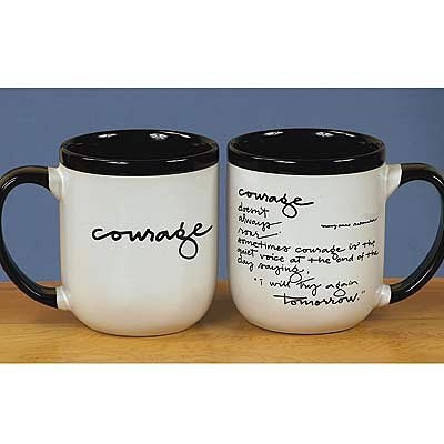 COURAGE BLACK/WHITE MUG