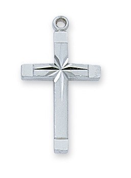 CROSS ENGRAVED STERLING SILVER