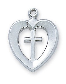 HEART &amp; CROSS NECKLACE