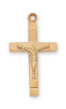 GOLD OVER STERLING CRUCIFIX