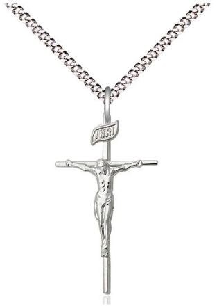 CRUCIFIX SLIM SS 18" CHAIN