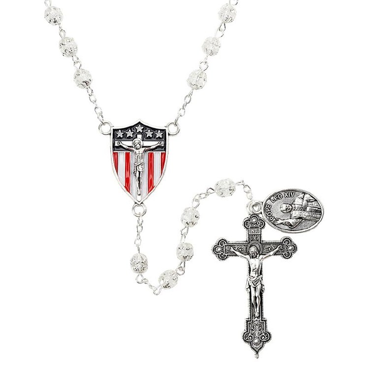 CRYSTAL POPE LEO ROSARY USA