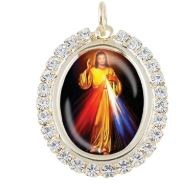 DIVINE MERCY CRYSTAL NECKLACE