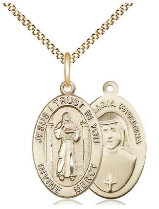 DIVINE MERCY MEDAL 14KTGF
