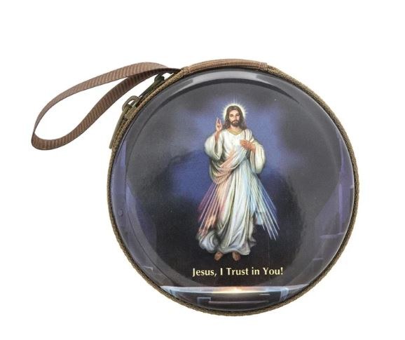 DIVINE MERCY METAL ROUND CASE