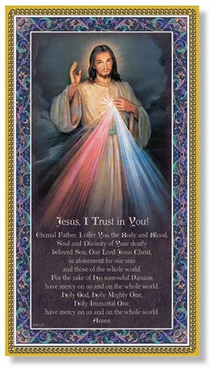 DIVINE MERCY PRAYER PLAQUE 5&quot; X 9&quot;