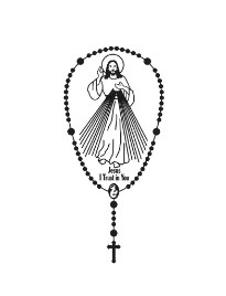 DIVINE MERCY ROSARY STATIC CLING
