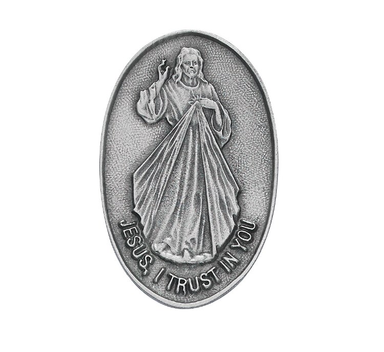 DIVINE MERCY VISOR CLIP OVAL