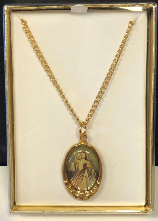 DOUBLE SIDED DIVINE MERCY/ST FAUSTINA NECKLACE - Divine Mercy Gift Shop