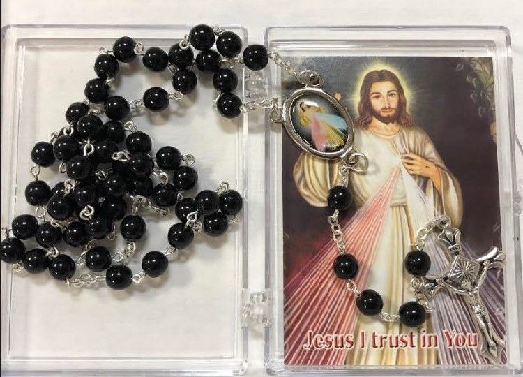 DIVINE MERCY BLACK ROSARY