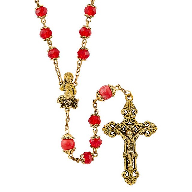 PICASSO BEAD DIVINE MERCY ROSARY