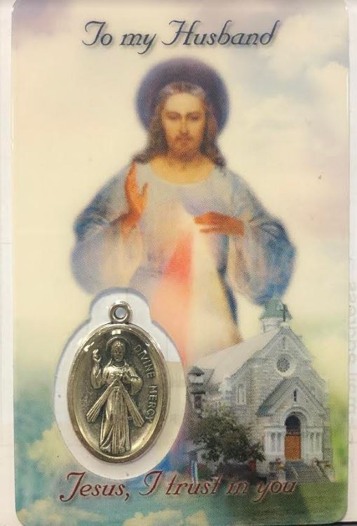 DIVINE MERCY TO MY HUSBAND PRAYER CARD