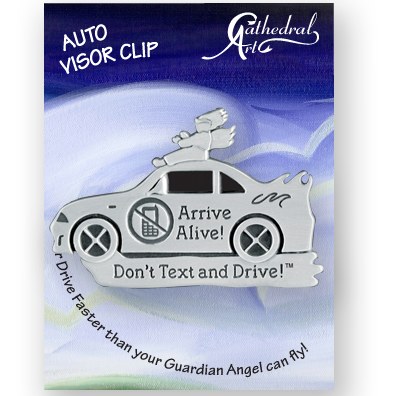 DON'T TEXT &amp; DRIVE VISOR CLIP