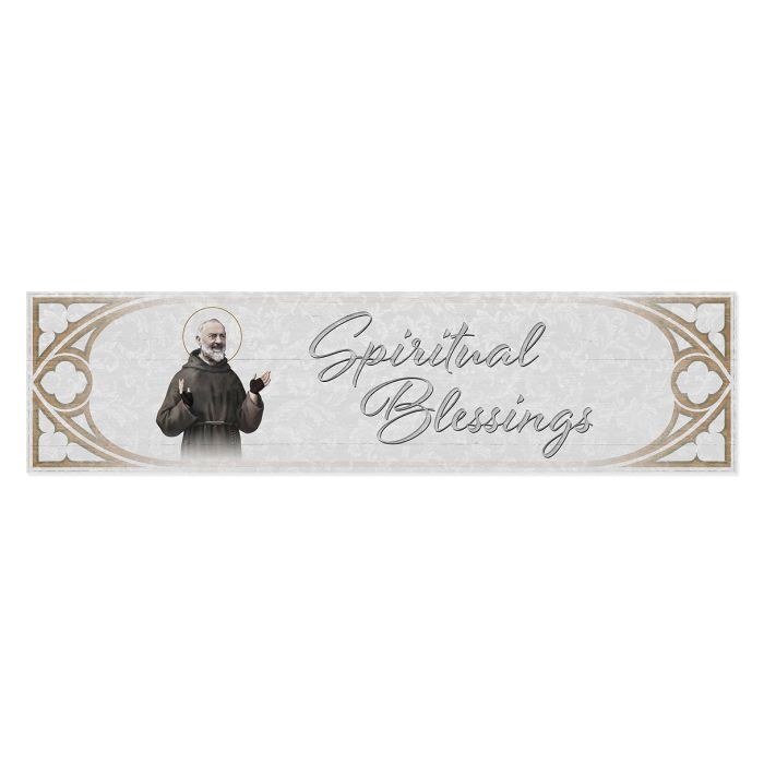 ST PIO WOODEN PLAQUE