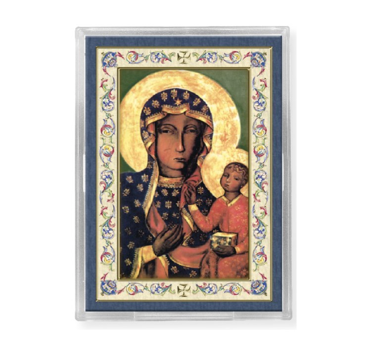 OUR LADY OF CZESTOCHOWA ACRYLIC EASEL WITH MAGNET