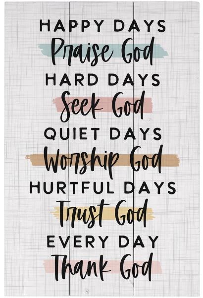 EVERY DAY THANK GOD WOOD BLOCK