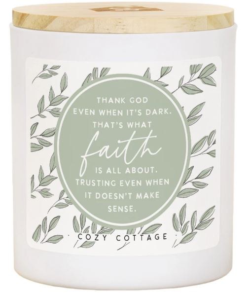COZY COTTAGE "FAITH..." CANDLE