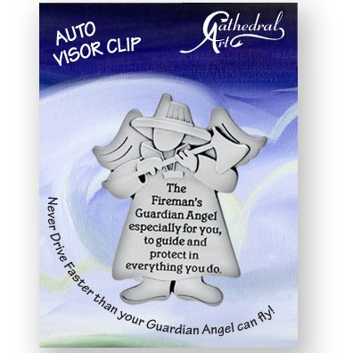 FIREMAN'S GUARDIAN ANGEL VISOR CLIP