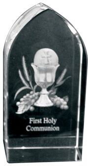 FIRST COMMUNION ETCHED GLASS