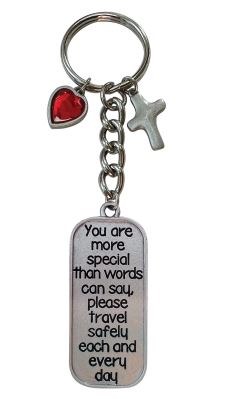 GEMSTONE HEART KEYCHAIN