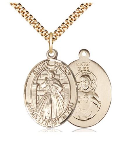 GF DIVINE MERCY OVAL MEDAL