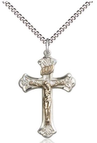 GF/SS CRUCIFIX ENGRAVE 18
