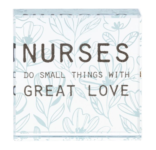 GLASS BLOCK "NURSES..."