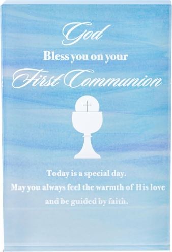 1ST COMMUNION GLASS BLOCK