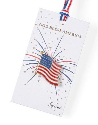 GOD BLESS AMERICA FLAG PIN