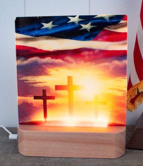 GOD AND COUNRY TABLE TOP NIGHTLIGHT