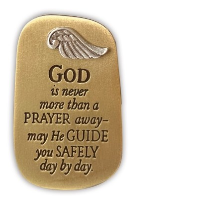 GOD IS NEVER MORE THAN A PRAYER AWAY VISOR CLIP